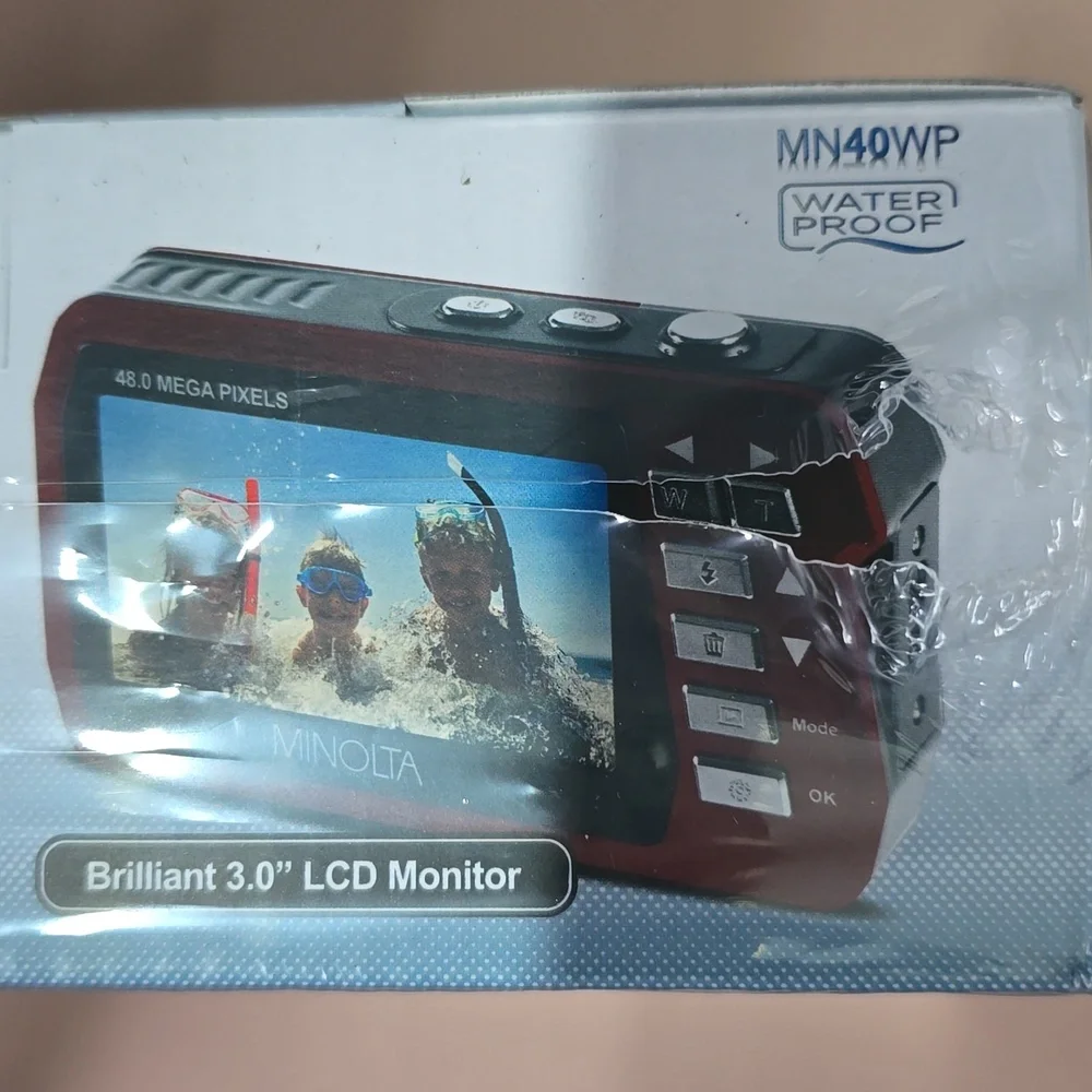 (Blue) Minolta MN40WP Waterproof Digital Camera
